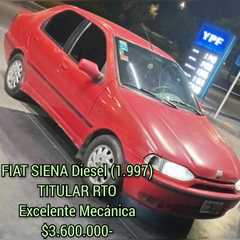 ⭐ Fiat Siena Diesel (1.997) Titular Rto - Excelente Mecánica ‼️