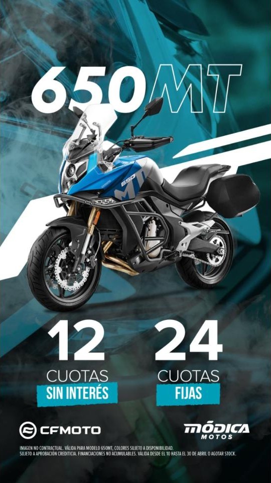 Cfmoto 650 Mt 0km 2026. Promo Mes Abril