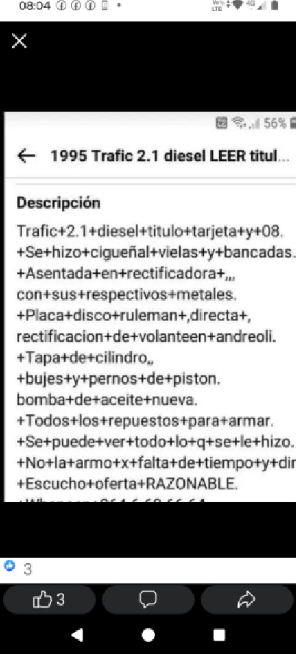 Renault Tráfic 2.1 Léer Descripción