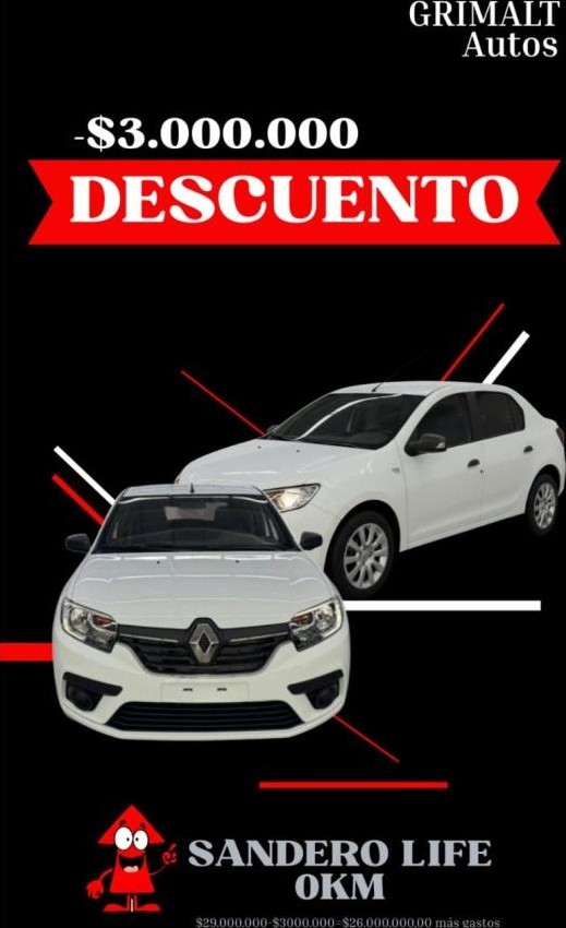 Renault Sandero Life 0km