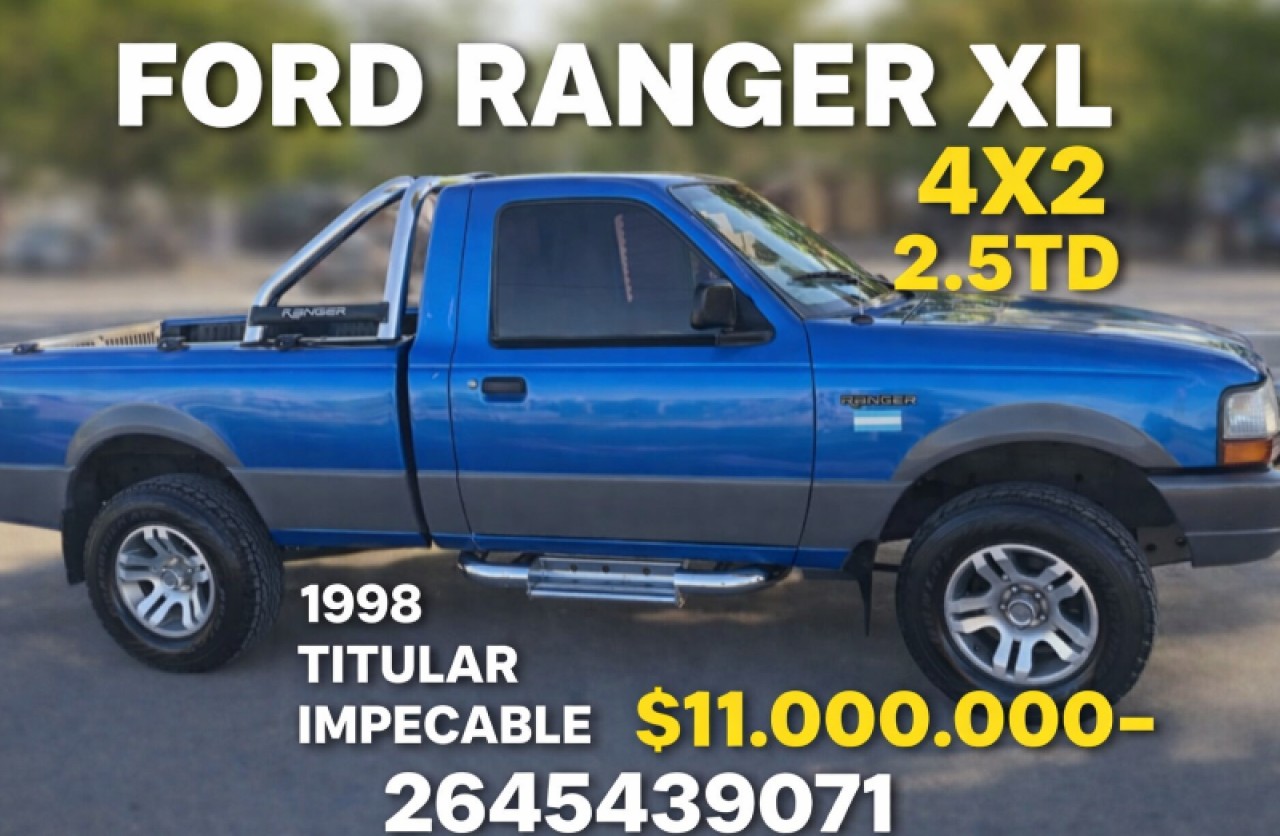 🔰 Ford Ranger Xl 4x2 2.5td ((1998)) - Titular - Impecable ‼️