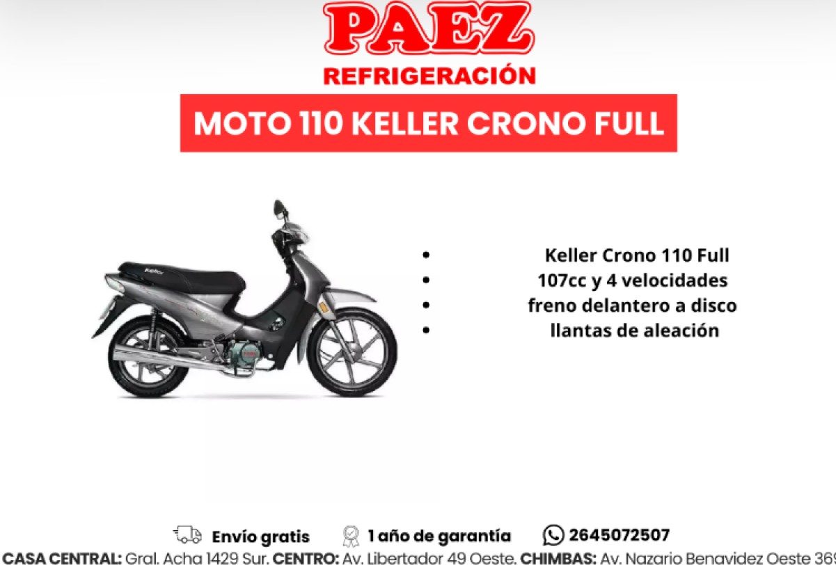 Moto 110 Keller Crono Full