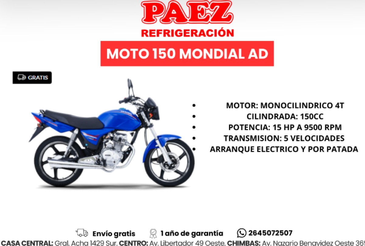 Moto 150 Mondial Ad