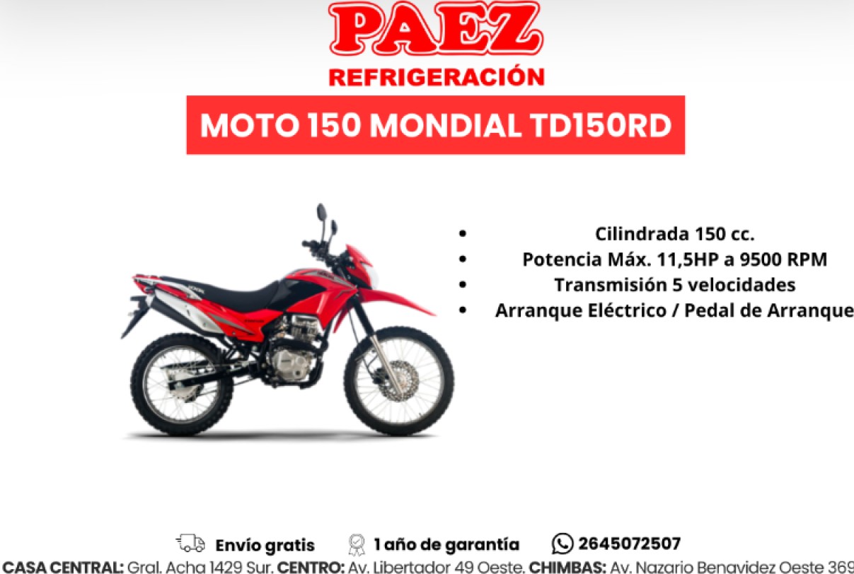 Moto 150 Mondial Td150rd