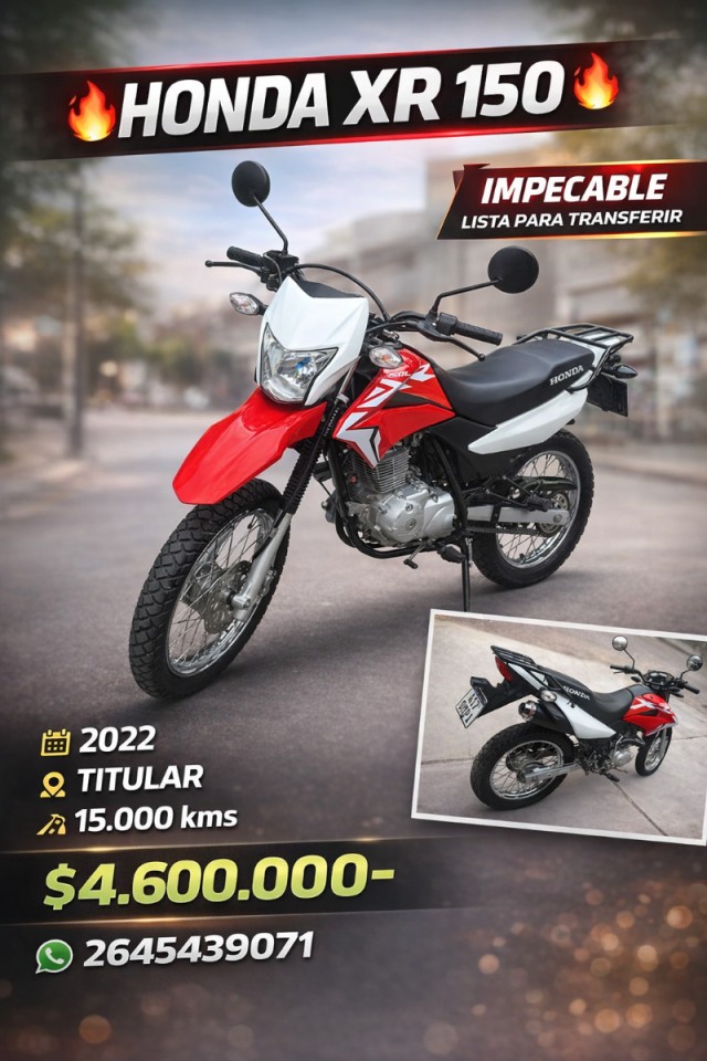 🏍️ Honda Xr 150 (2022) Titular
