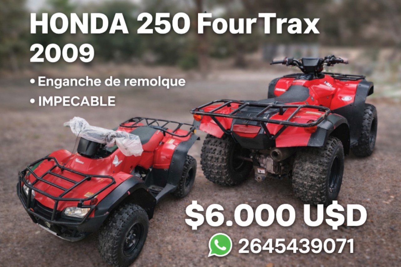 🚀 Cuatriciclo Honda 250 Four Trax (2009) - Impecable ‼️