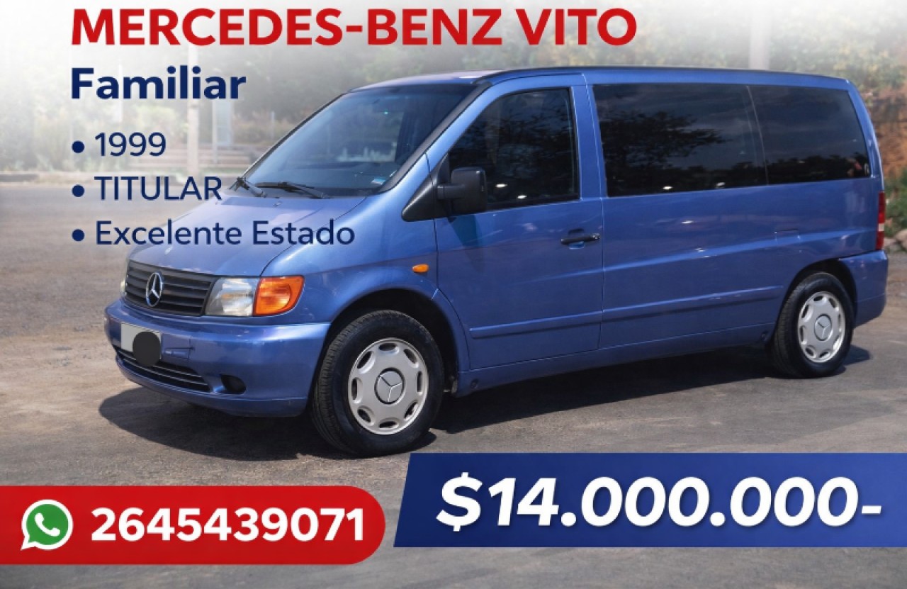 💎 Mercedes Benz Vito Familiar (1999) - Titular - Excelente Estado ‼️