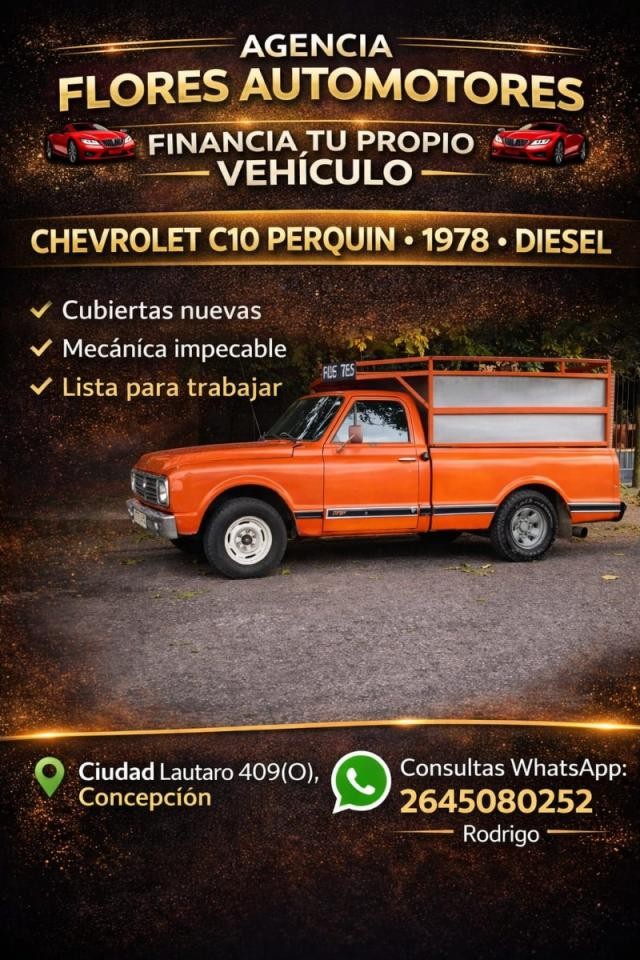 Chevrolet C10 Perquin 4 Diésel Cubiertas Nuevas Mecánica Impecable Lista Para Trabajar