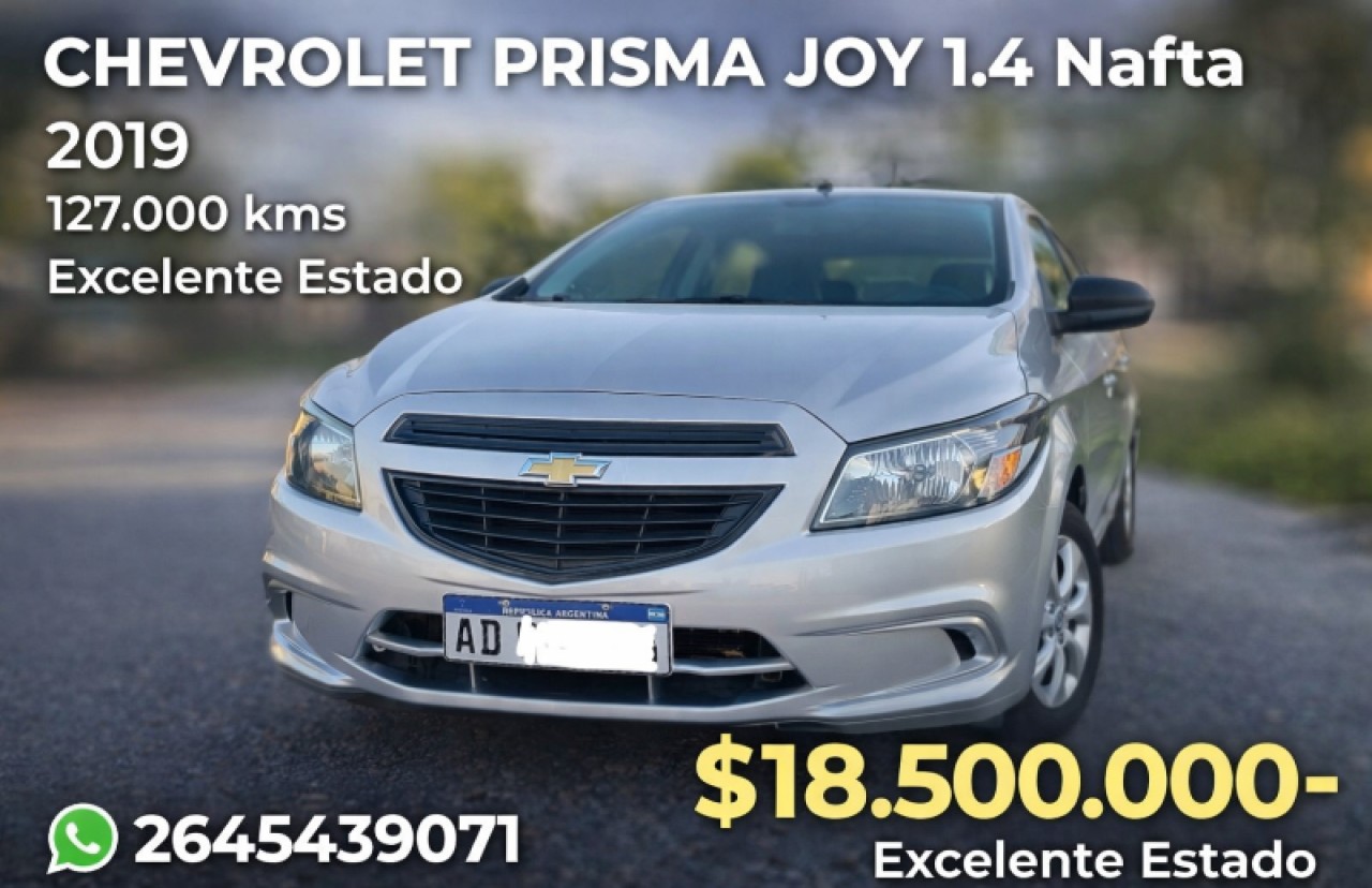 🔰 Chevrolet Prisma Joy 1.4 Nafta (2019) - 127.000 Kms - Titular
