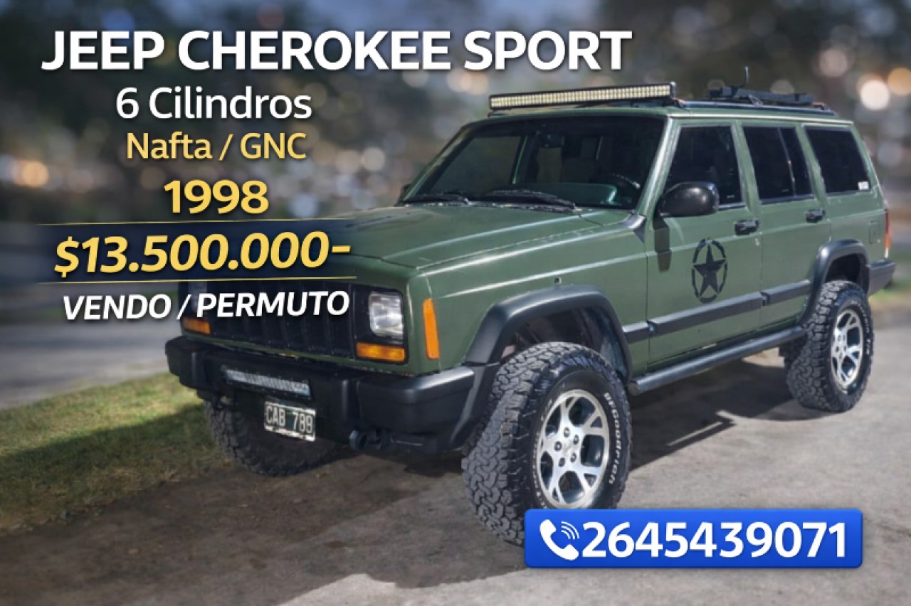 🔰 Jeep Cherokee Sport 6 Cilindros  Nafta / Gnc (1998) ‼️