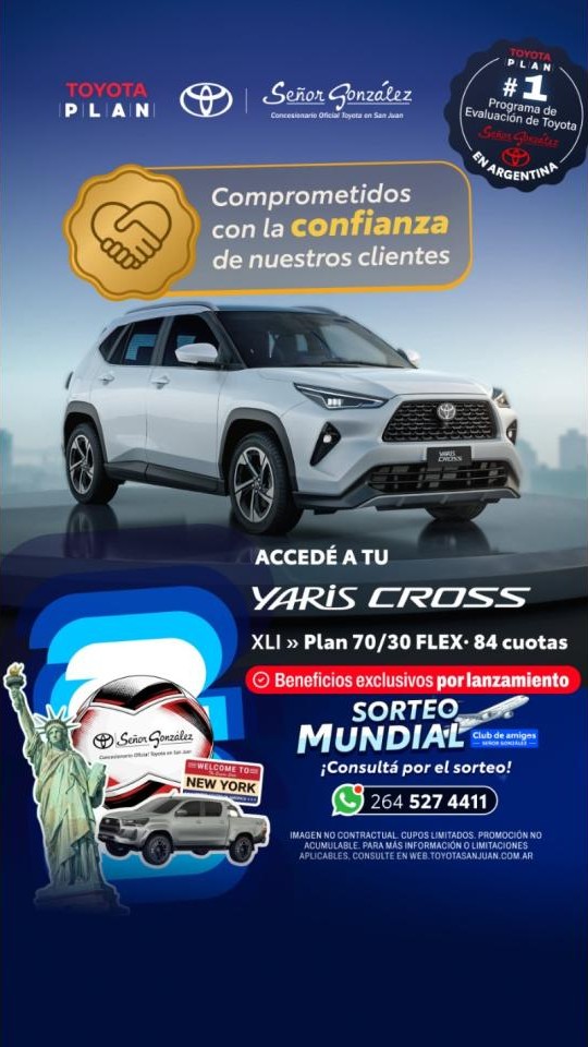 Plan De Ahorro Yaris Cross Xli Cvt  Flex 70/30 - Patentamiento Bonificado (consultar Condiciones)
