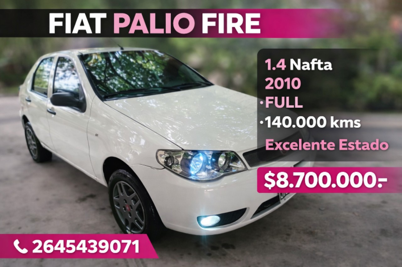 🔆 Fiat Palio Fire 1.4 Nafta (2010) Full - 140.000 Kms - Excelente Estado ‼️