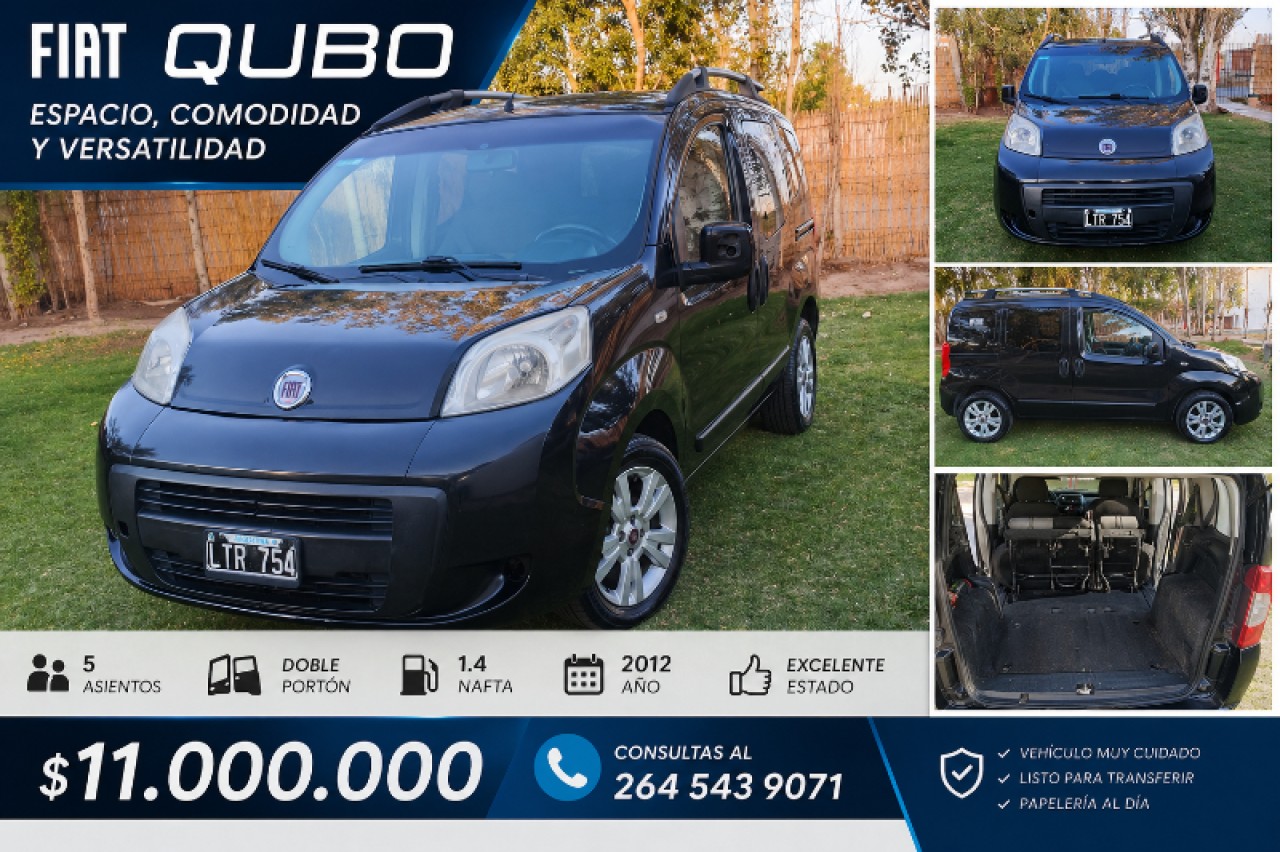 ☢️ Fiat Qubo 1.4 Nafta (2012) ‼️
