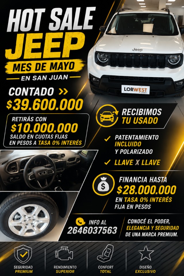 Jeep Renegade Cupos Limitados Solo Por Mayo