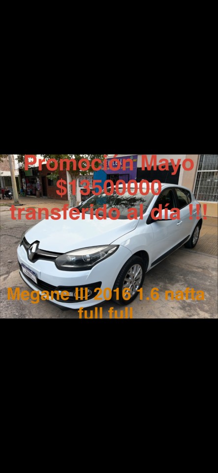 Contado Transferido Al Día Renault Megane Iii 2016 Nafta Full