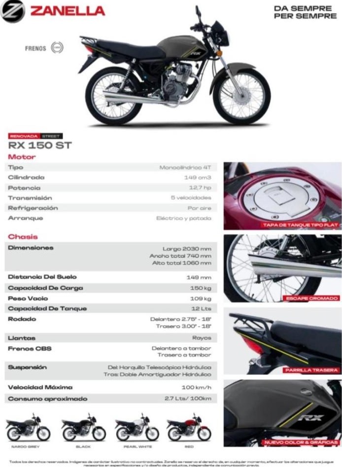 Zanella Rx 150 Base