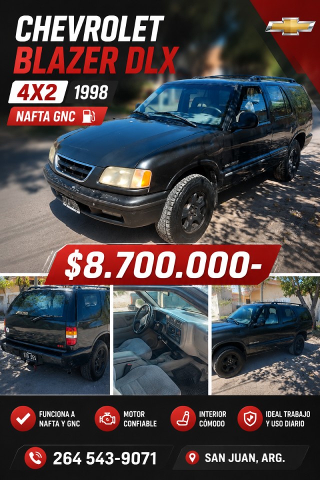  Chevrolet Blazer Dlx 4x2 (1998) Nafta Gnc ‼️