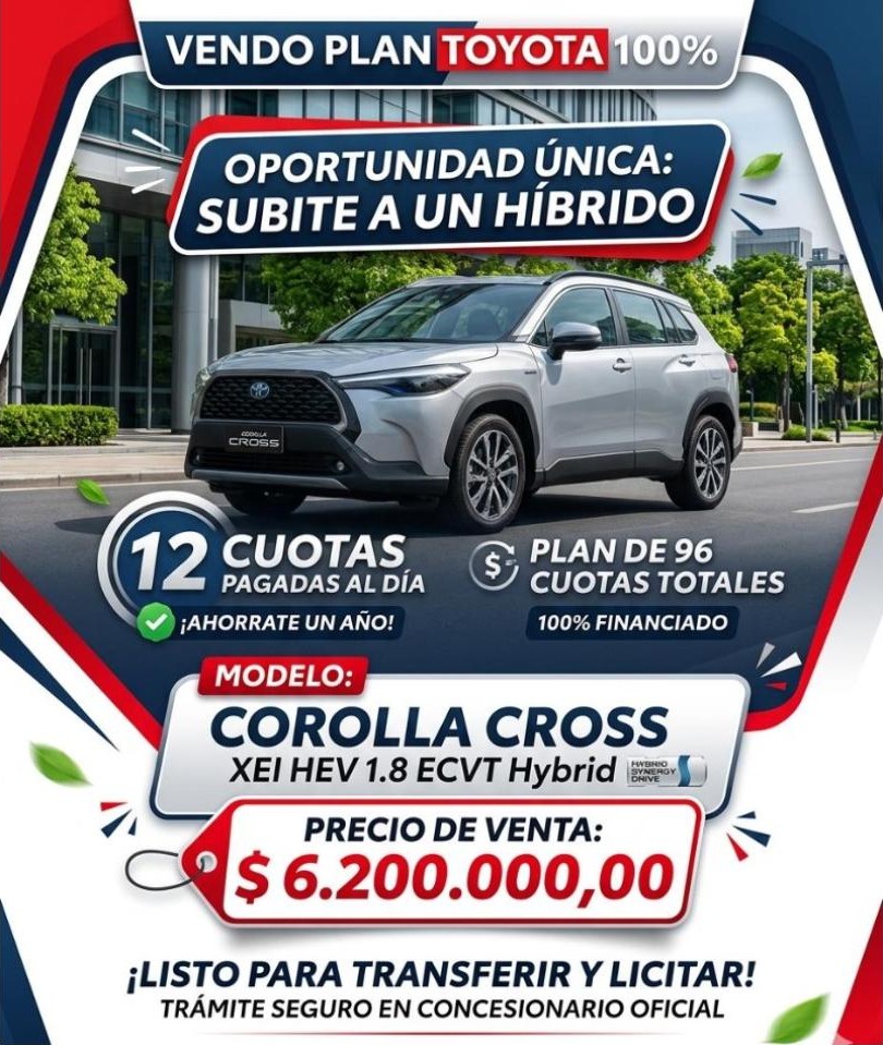 Plan Toyota Corolla Cross Hybrid 100%