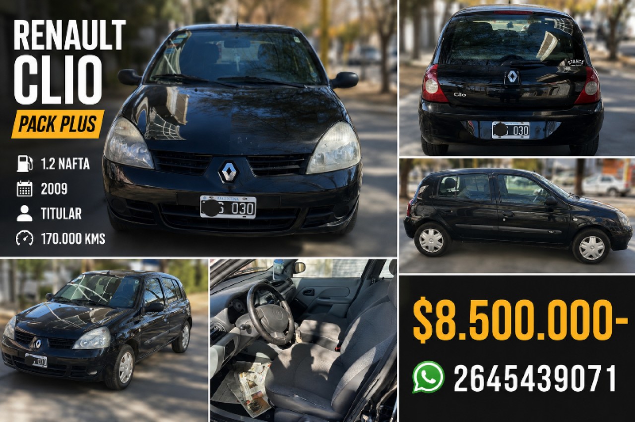 ⚡ Renault Clio Pack Plus 1.2 Nafta (2009) Titular ‼️