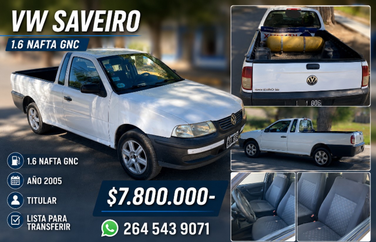 ⚡ Vw Saveiro 1.6 Nafta Gnc (2005) Titular ‼️
