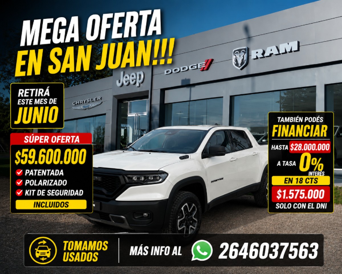 Dodge Ram Page Rebel 2.0 Mega Oferta 0km