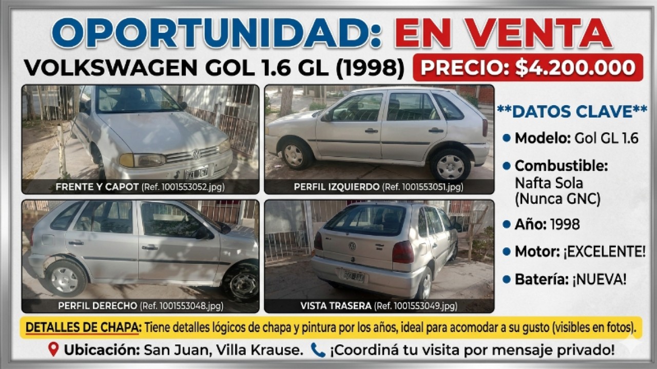 Gol Gl Plus 1.6 Nafta