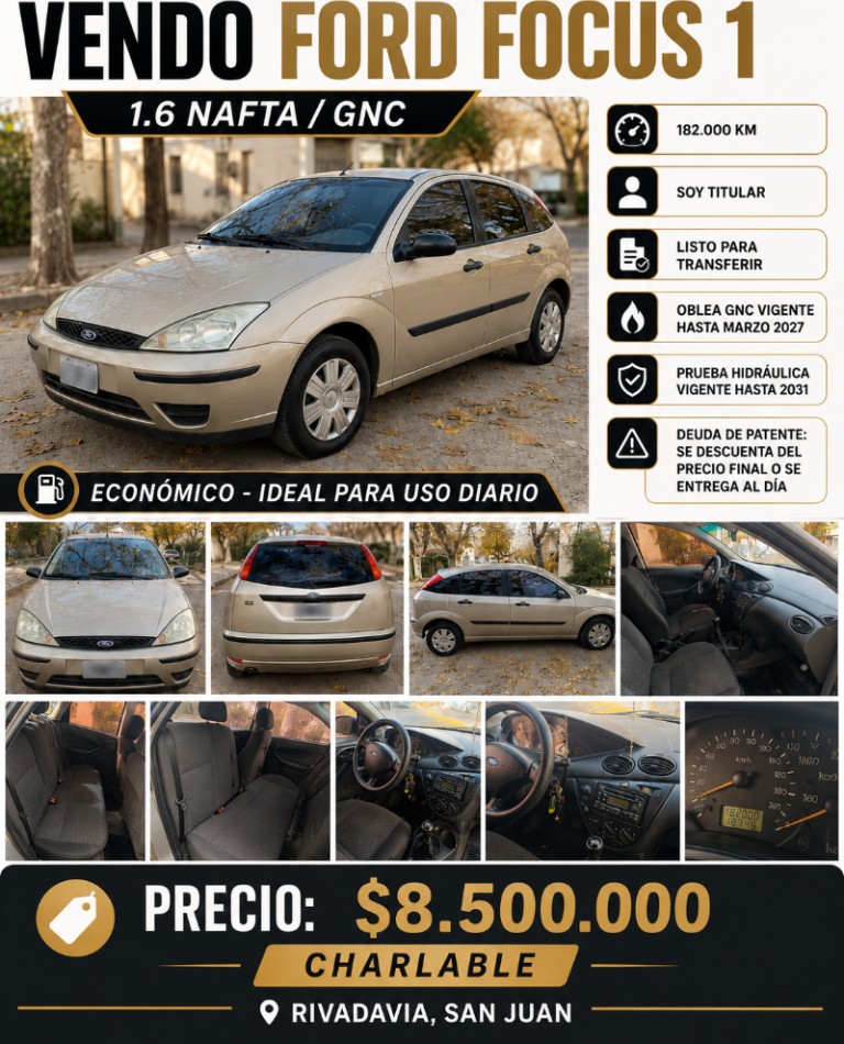Vendo Ford Focus 1 - 2008 - Nafta -gnc