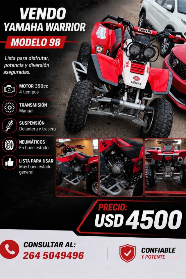 Yamaha Warrior 350cc Mod 98