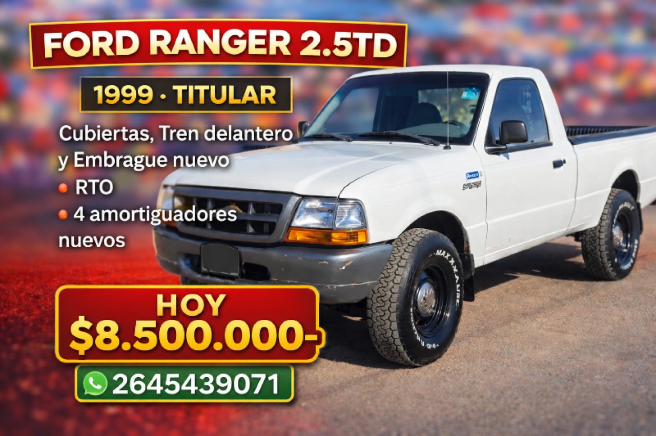 🟢 Ford Ranger 2.5td (1999) Titular - Excelente Estado‼️