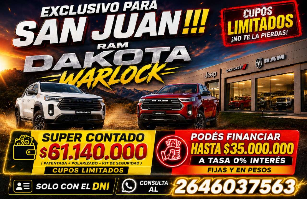 Dodge Ram Dakota 2026. Oferta Exclusiva Solo Para San Juan