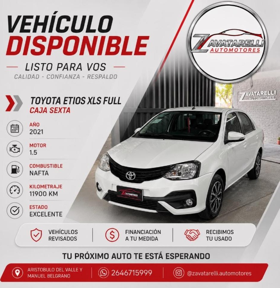 Toyota Étios Xls 1.5 2021