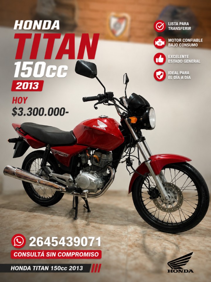 🏍️ Honda Titan 150cc (2013)