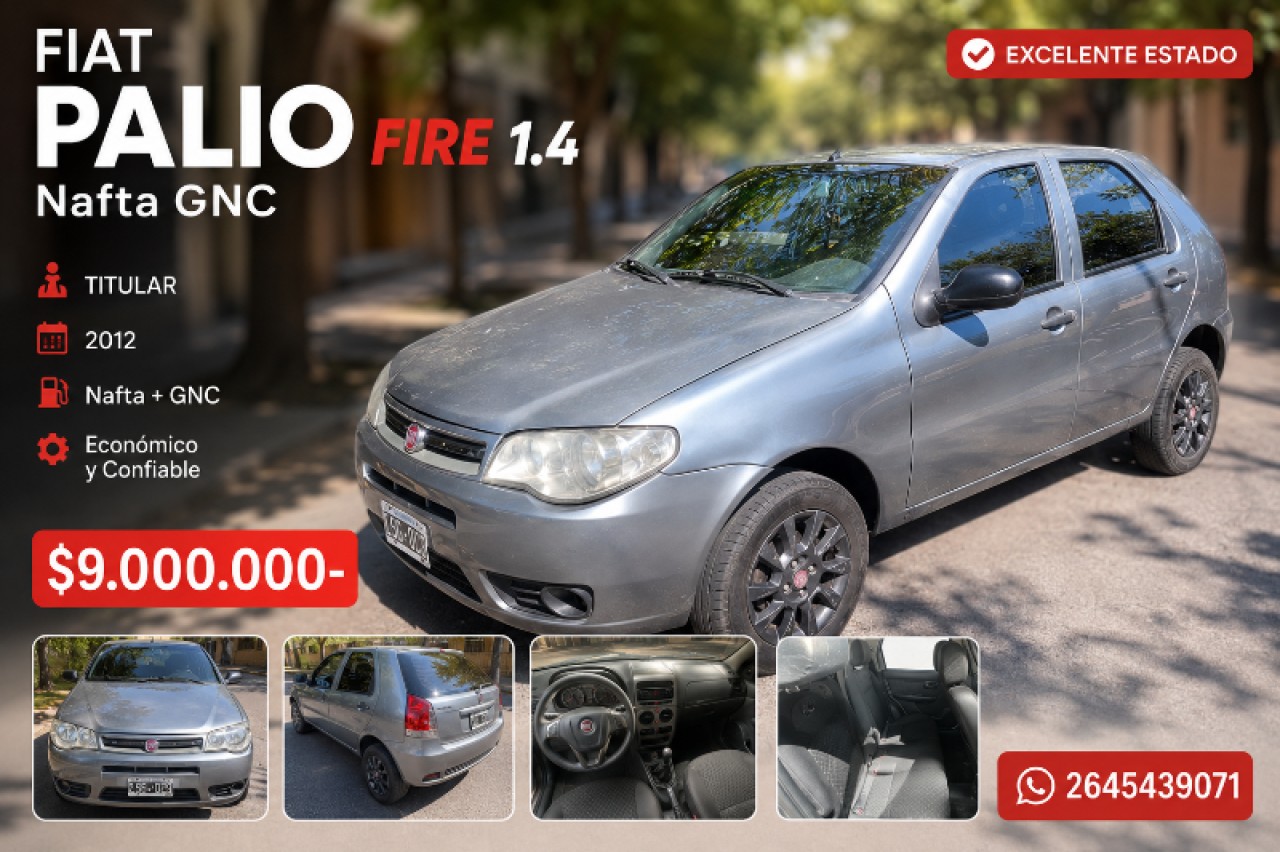  Fiat Palio Fire 1.4 Nafta Gnc Titular (2012) ‼️