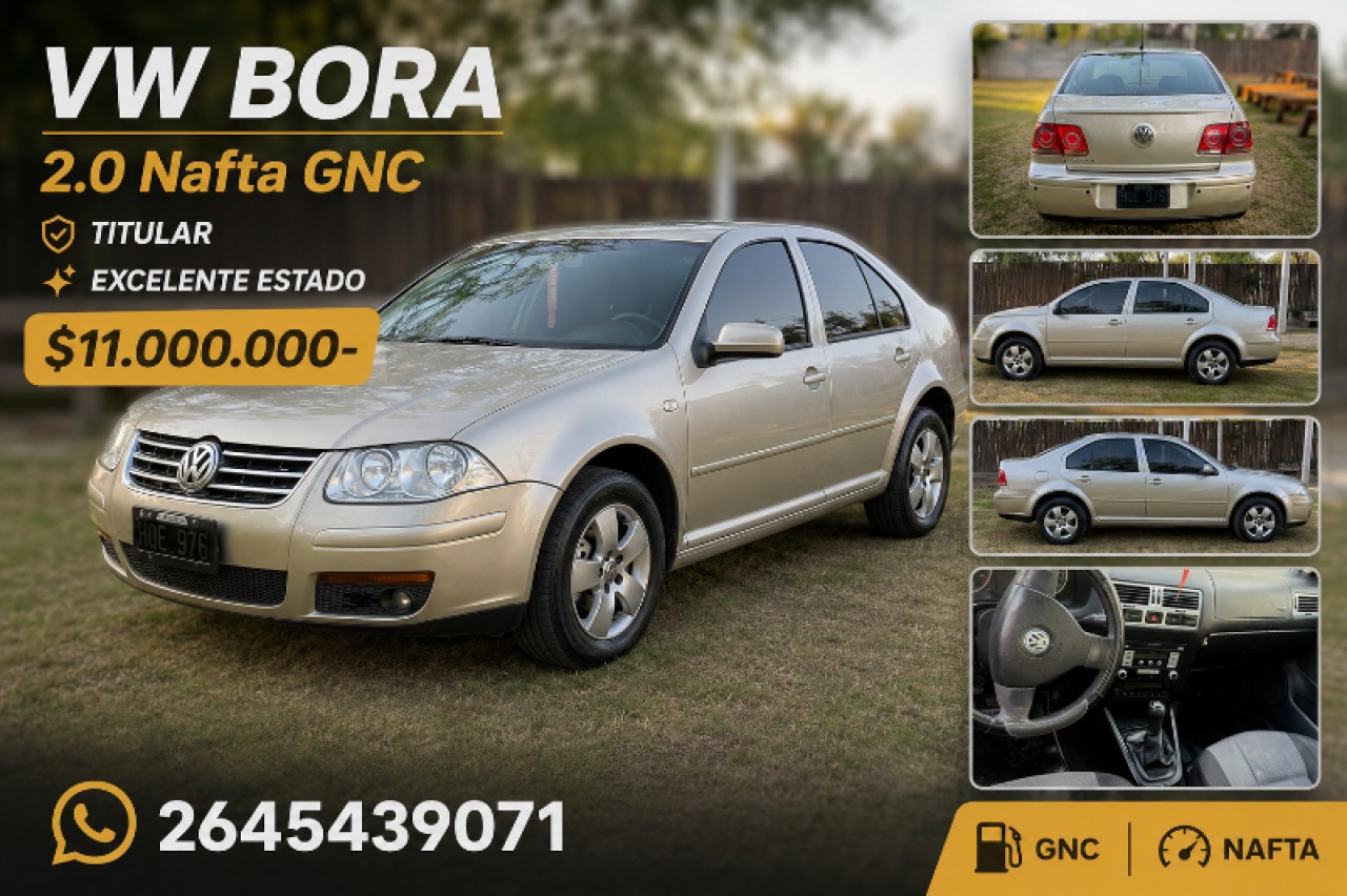 🪩 Volkswagen Bora 2.0 Nafta Gnc (2008) - Titular ‼️