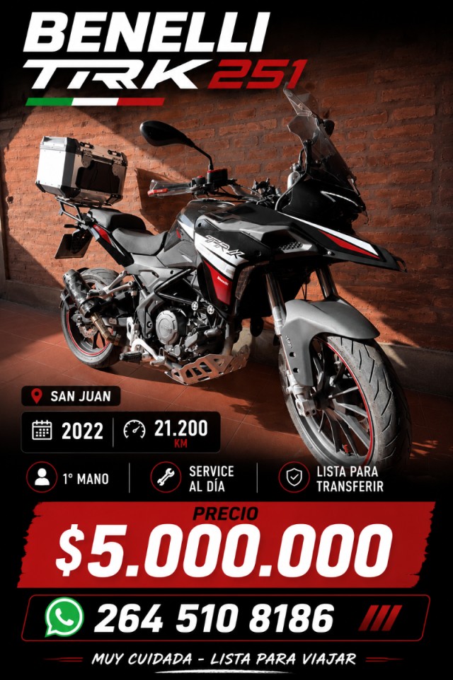 Benelli Trk 251 2022 Adventure Equipada, Lista Para Usar